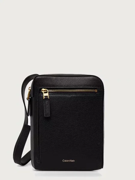 Calvin Klein geantă mică pentru bărbați din piele negru