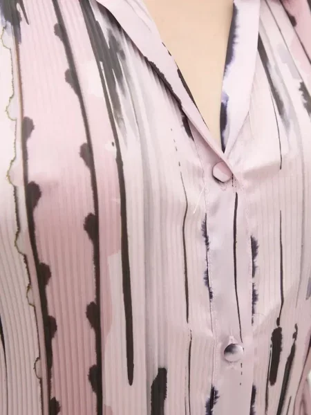 Cămașă Sandro Ferrone plisată roz