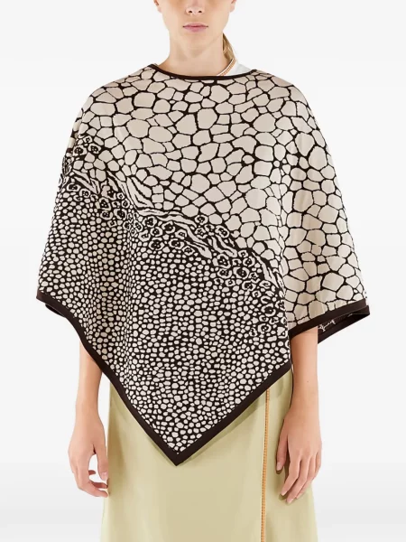 Poncho Ferragamo cu imagine cu imprimeu abstract