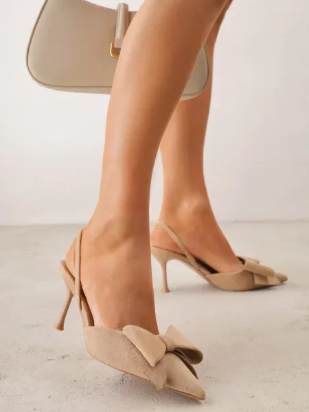 Pantofi stiletto Themigeia închis bej