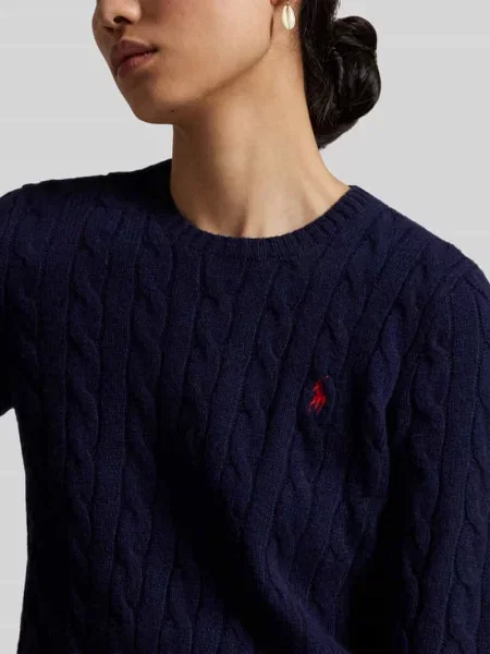 Sweter w kroju regular fit z mieszanki wełny i kaszmiru JULIANNA' Polo Ralph Lauren niebieski
