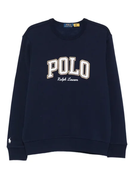 Mikina Polo Ralph Lauren s výšivkou s kulatým výstřihem modrá