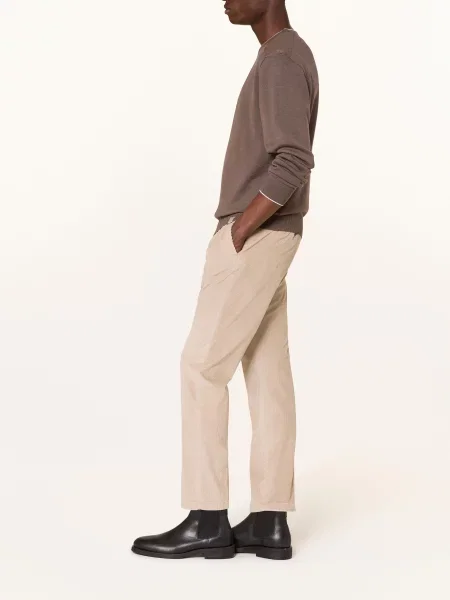 Paul & Shark Manšestrové Chino Kalhoty Extra Slim Fit světle hnědá