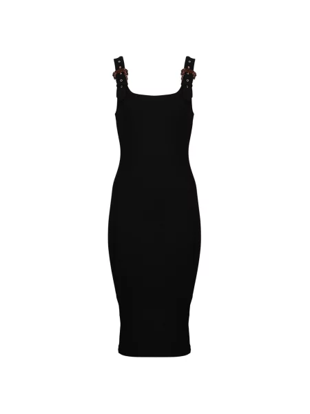 Rochie din denim Versace Jeans Couture negru