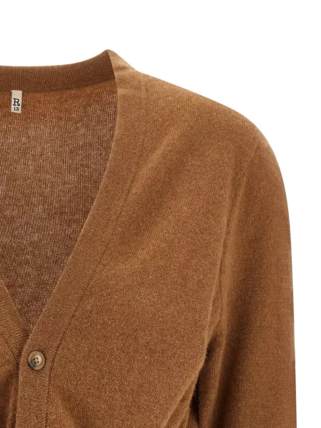 Cardigan R13 din cașmir maro