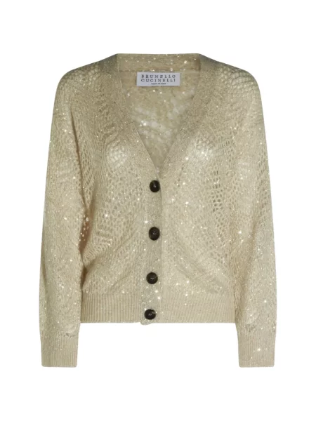 Cardigan Brunello Cucinelli cu paiete tricotate