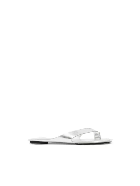 Sandały Mm6 Maison Margiela skórzane szare