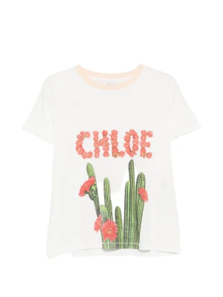Tricou Chloé cu imagine alb