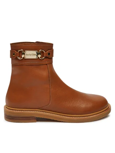 See By Chloé Botine Signature maro