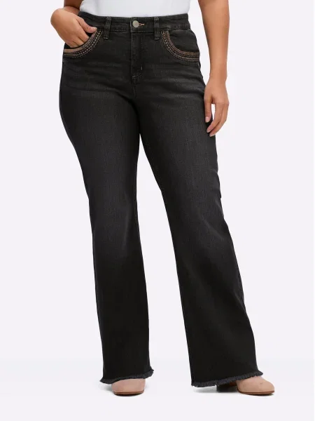 SHEEGO Jeans denim negru