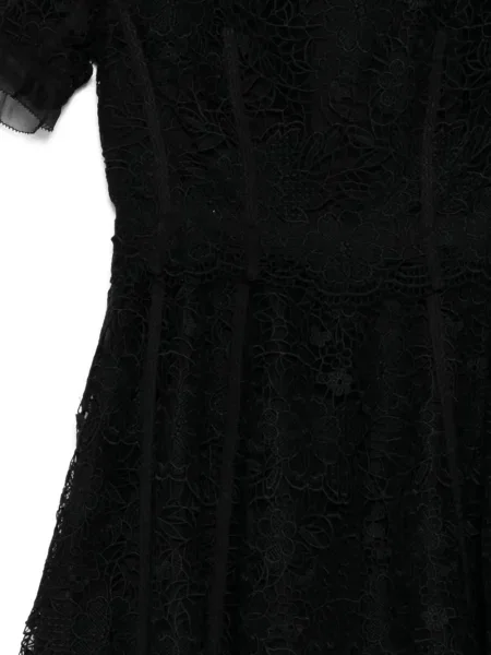 Rochie midi Shiatzy Chen din dantelă negru