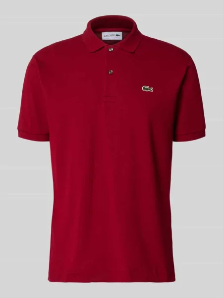 Koszulka polo Regular Fit z czystej bawełny Lacoste czerwona