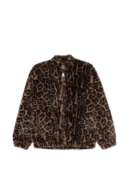 Geacă Betta Corradi cu imagine cu model leopard maro