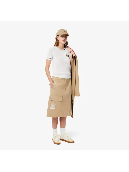 Кепка Lacoste бежевая