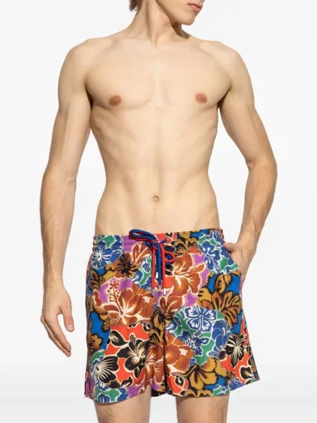 Slip de baie Palm Angels cu model floral cu imagine