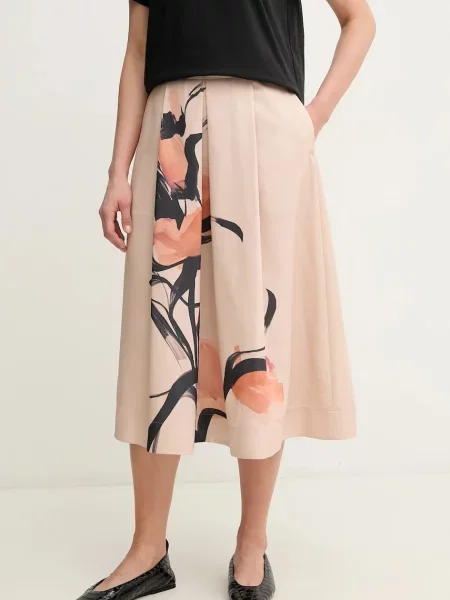 MAX&Co. fustă midi evazati bej