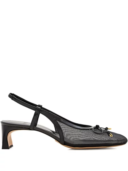 Pantofi cu toc Odissì plasă slingback negru