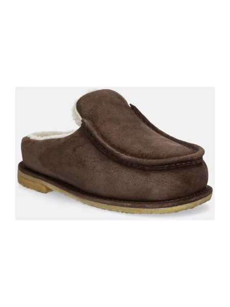 JW Anderson kapcie zamszowe Mule brązowy
