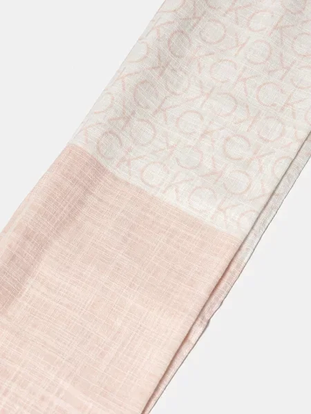 Calvin Klein Fular Monogram roz
