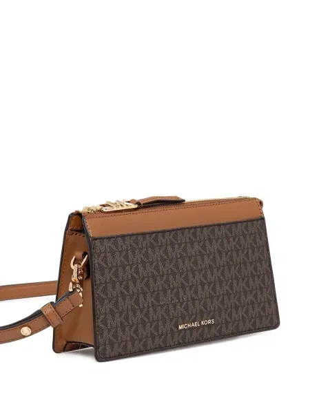 Pantaloni Michael Michael Kors din piele cu imagine cu model leopard roz