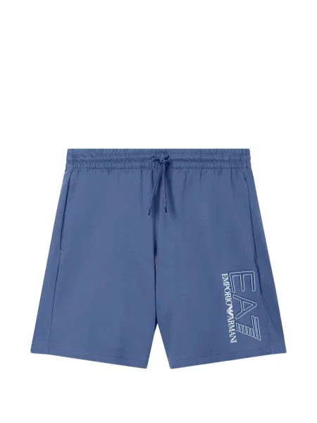 Pantaloni scurți Ea7 Emporio Armani cu imagine cu cordon albastru