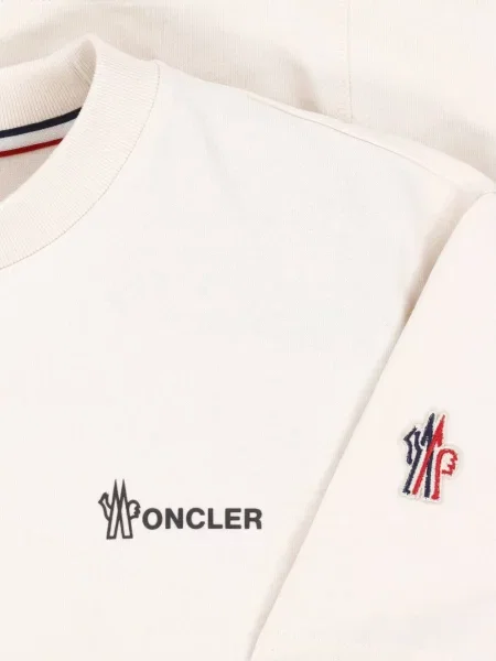 Tricou Moncler Grenoble cu imagine alb