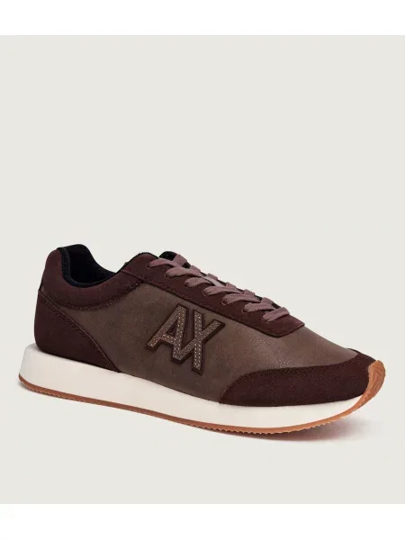Armani Exchange Sneakers | piele întoarsă maro