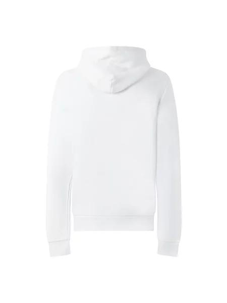 Bluza z kapturem Diesel z kapturem z nadrukiem biała