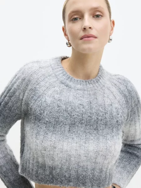 Пуловер Answear Lab дамски от лека материя сиво
