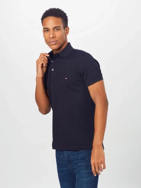 TOMMY HILFIGER Tricou bleumarin roșu alb