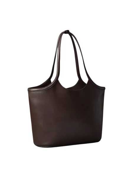 Calvin Klein torebka shopper z imitacji skóry brązowa