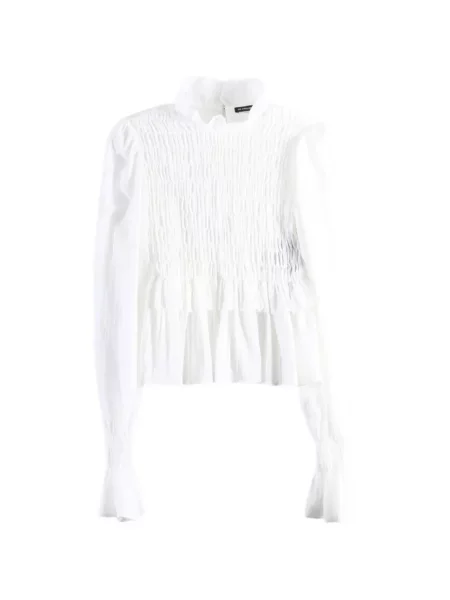 Bluză Ann Demeulemeester cu volane alb