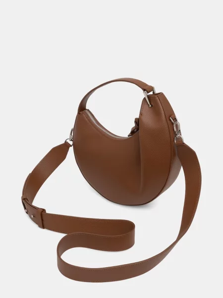 Кожаная сумка хобо Emporio Armani