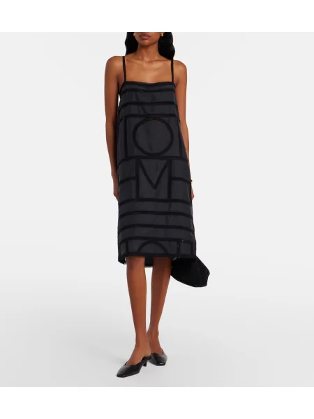Rochie midi Toteme de mătase negru