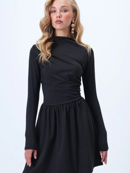 Trend Alaçatı Stili Rochie negru