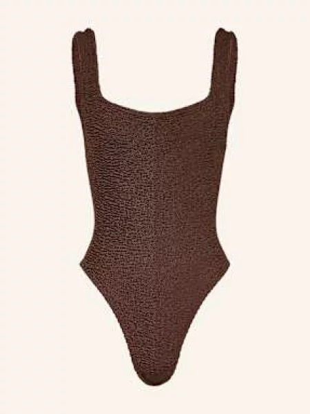 Hunza G Plavky Square Neck tmavě hnědá