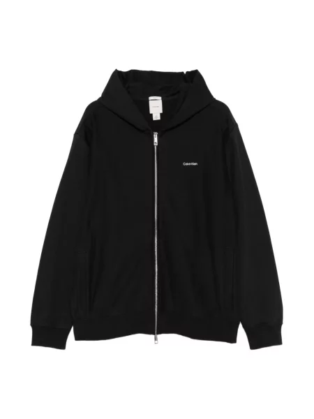 Bluza z kapturem Calvin Klein z logo czarna