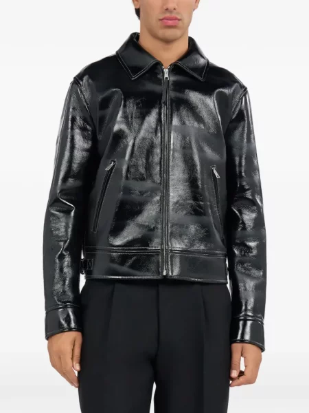 Кожено яке Roberto Cavalli черно