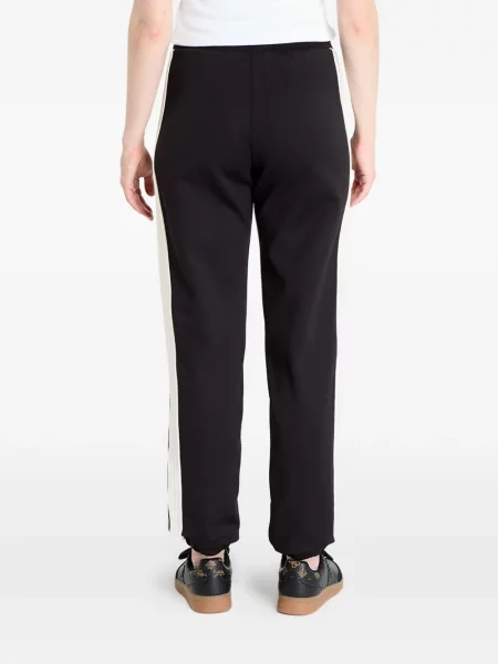 Pantaloni Guess cu dungi alergare negru