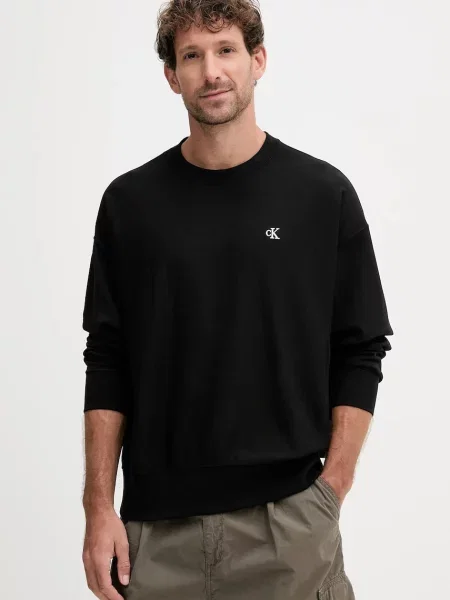 Mikina Calvin Klein Jeans hladká černá
