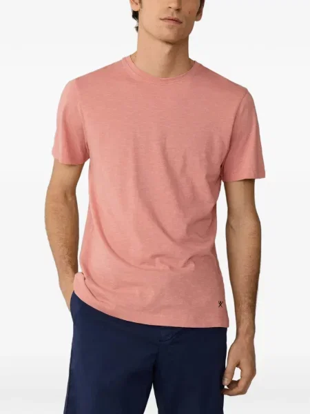 Tricou Hackett London cu decolteu rotund roz