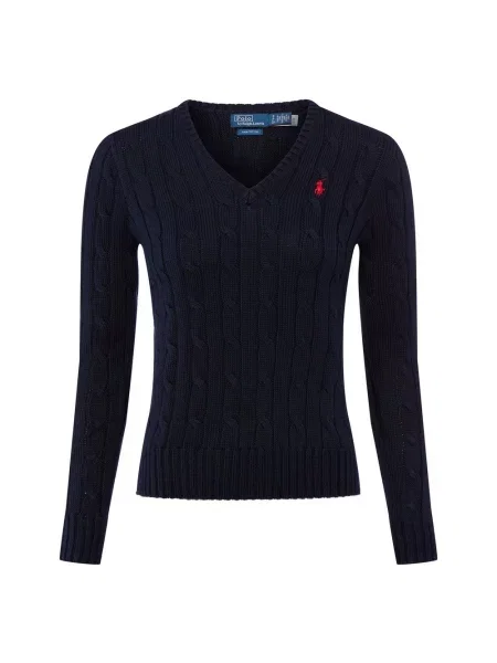 Polo Ralph Lauren Sweter z dzianiny Kobiety niebieski jednolity S granatowy