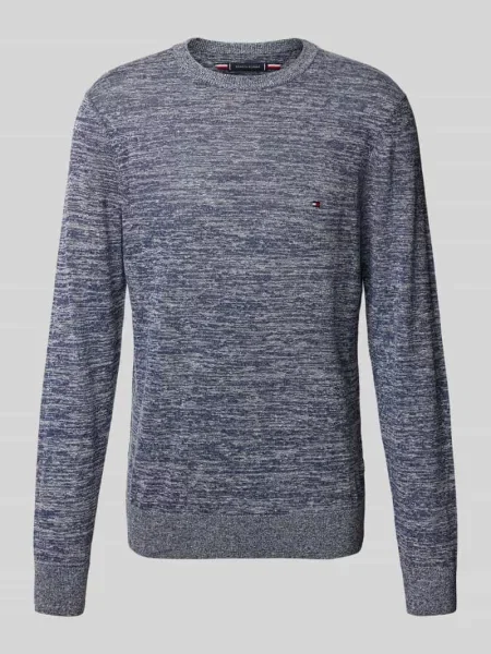 Sweter z dzianiny z prążkowanymi wykończeniami Tommy Hilfiger