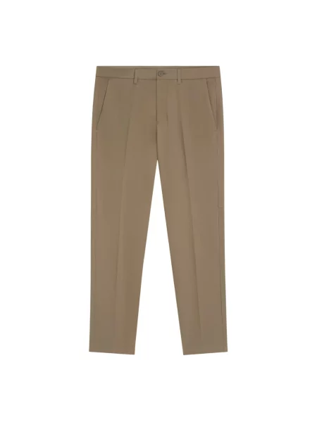 Spodnie o kroju slim fit z trokami model ‘T_COMMUTER’ Boss Green beżowe
