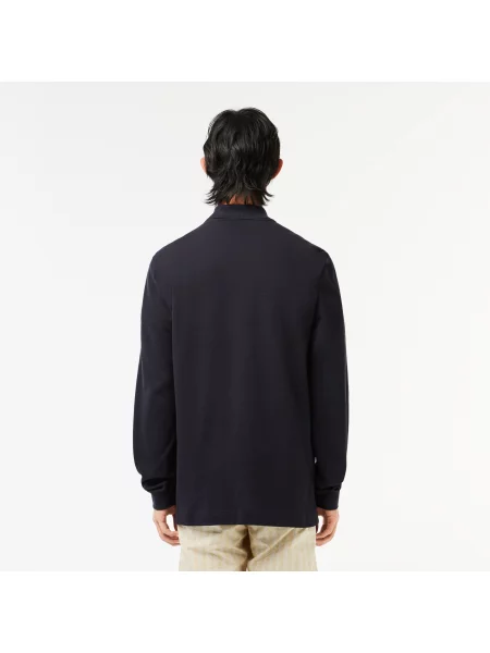 Lacoste Koszulka Polo Z Długim Rękawem Classic Fit granatowa