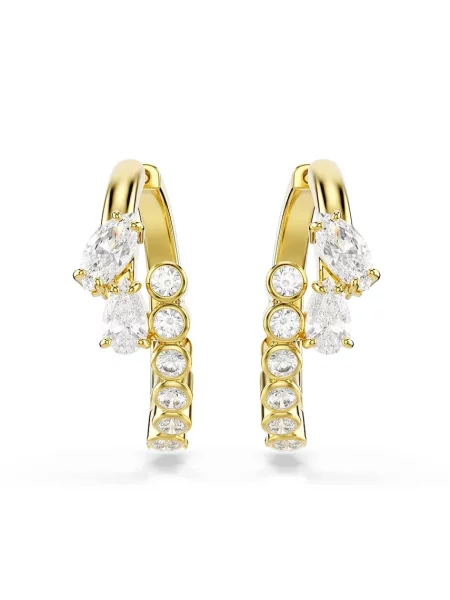 Swarovski сережки позолочені з цирконієм MESMERA