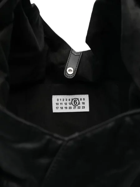 Geantă Mm6 Maison Margiela drapată negru
