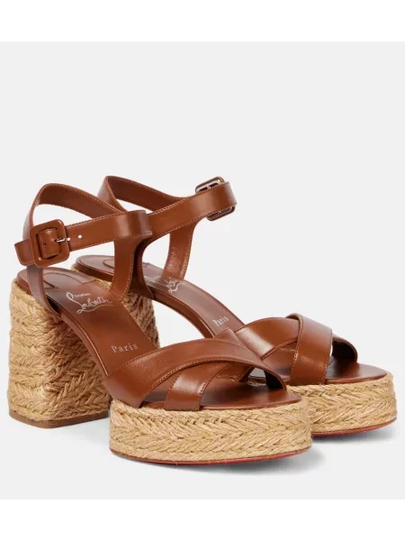 Sandale Christian Louboutin din piele maro