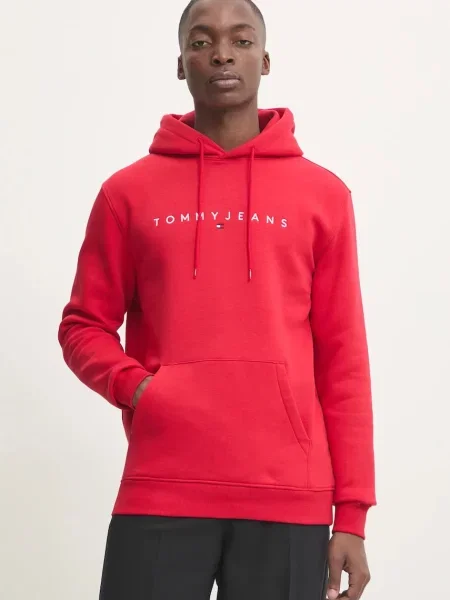 Geacă de blugi Tommy Jeans roșu