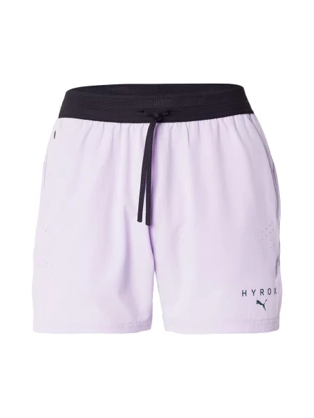 PUMA Pantaloni sport PUMA x HYROX PWRMODE gri / mov pastel negru